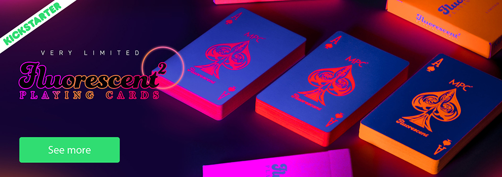 3 Limited Fluorescent Squared Playing Card Decks
