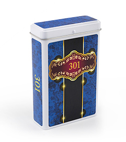 Hinged tin box