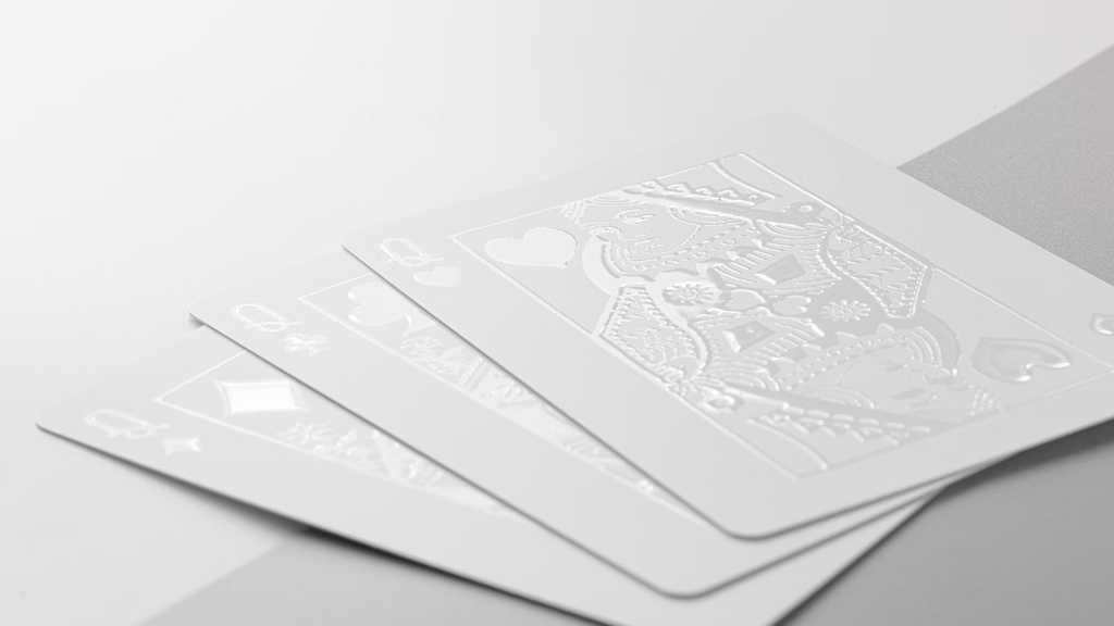 MPC Aqua 100% Pure White Plastic Playing Cards