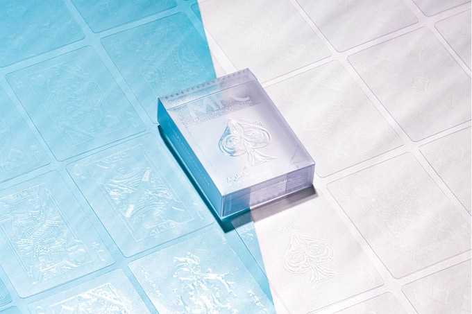 MPC Aqua 100% Pure White Plastic Playing Cards