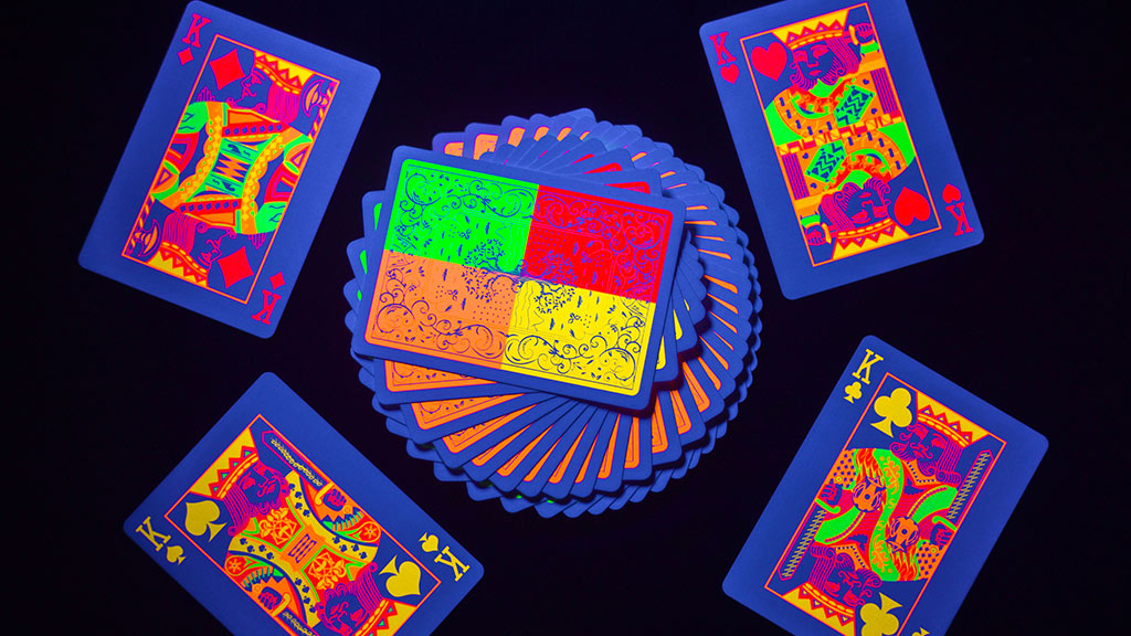 Quad Fluorescent Ink Playing Cards