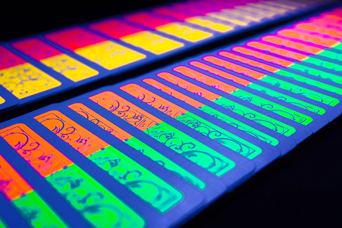 Fluorescent Quad Playing Cards