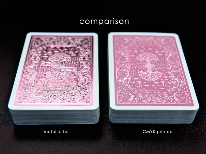 Comparison with normal printed cards