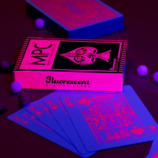 Fluorescent Bubble Gum Pink Playing Cards