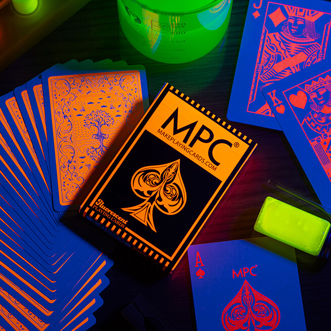 Fluorescent Pumpkin Playing Cards