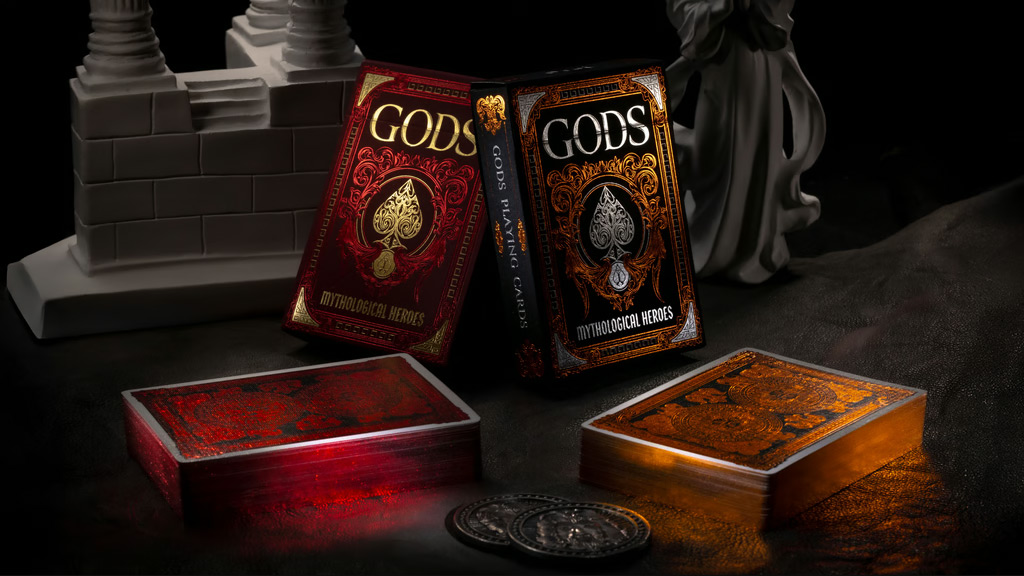 GODS Gilded Playing Cards Red/Black editions