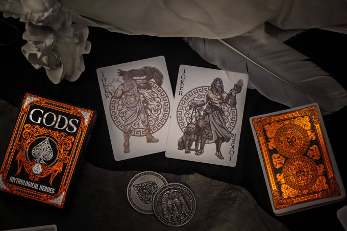 GODS Gilded Playing Cards Red/Black editions