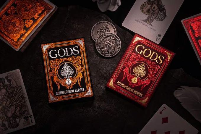 GODS Gilded Playing Cards Red/Black editions