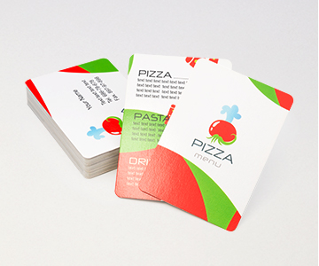 pizza playing cards